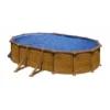 Piscina gre ovala 610 x 375 x 120cm decor lemn