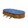Piscina gre ovala 730 x 375 x 132cm decor lemn