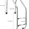 Scara STANDARD din inox pentru piscina 2 trepte antiderapante