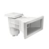 Skimmer pentru piscină cu liner, cu capac pătrat, Emaux, 371x154