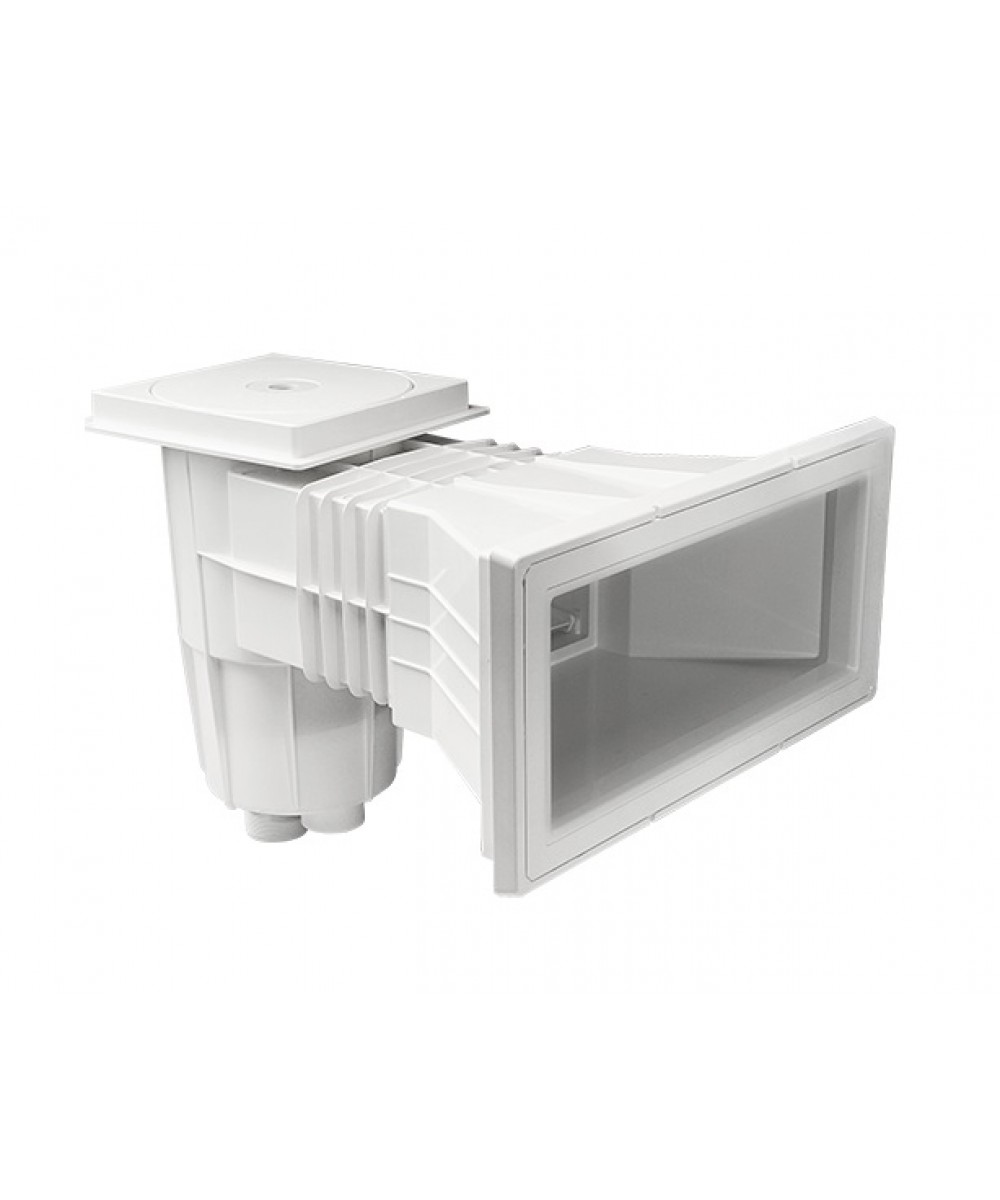 Skimmer pentru piscină din beton cu capac pătrat, Emaux, 371x154 3 Skimmer pentru piscină cu liner, cu capac pătrat, Emaux, 371x154